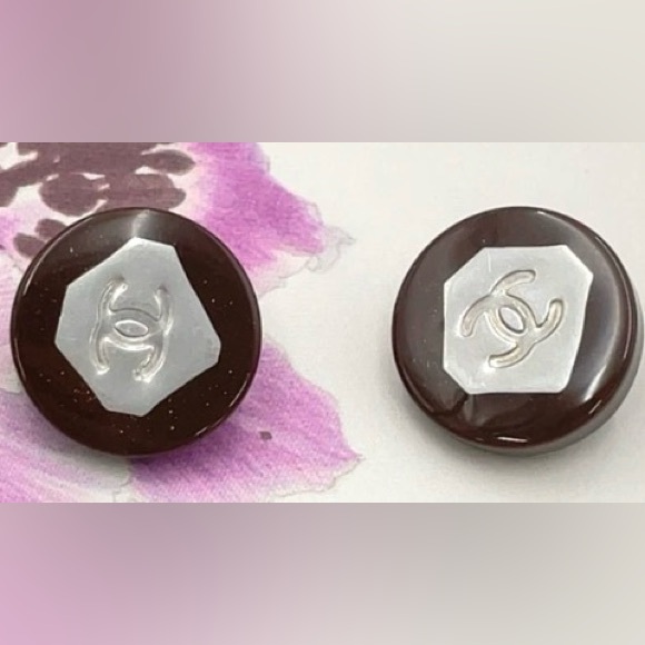 CHANEL Brown Clip-On Earrings - Picture 4 of 7